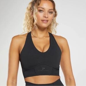 Gym Shark x Whitney Simmons Longline Black Sports Bra Size M